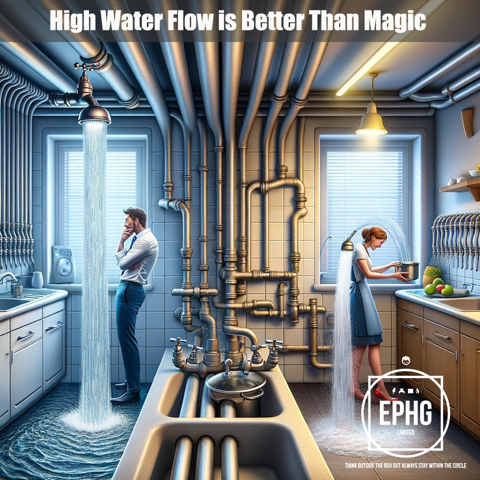 Comparing Water Flow in Plumbing Comparing Water Flow in Plumbing