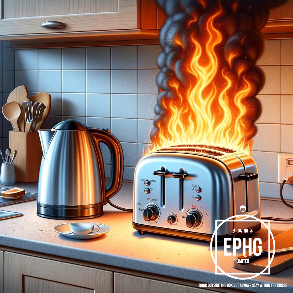 Electrical Toaster On Fire Electrical Toaster On Fire