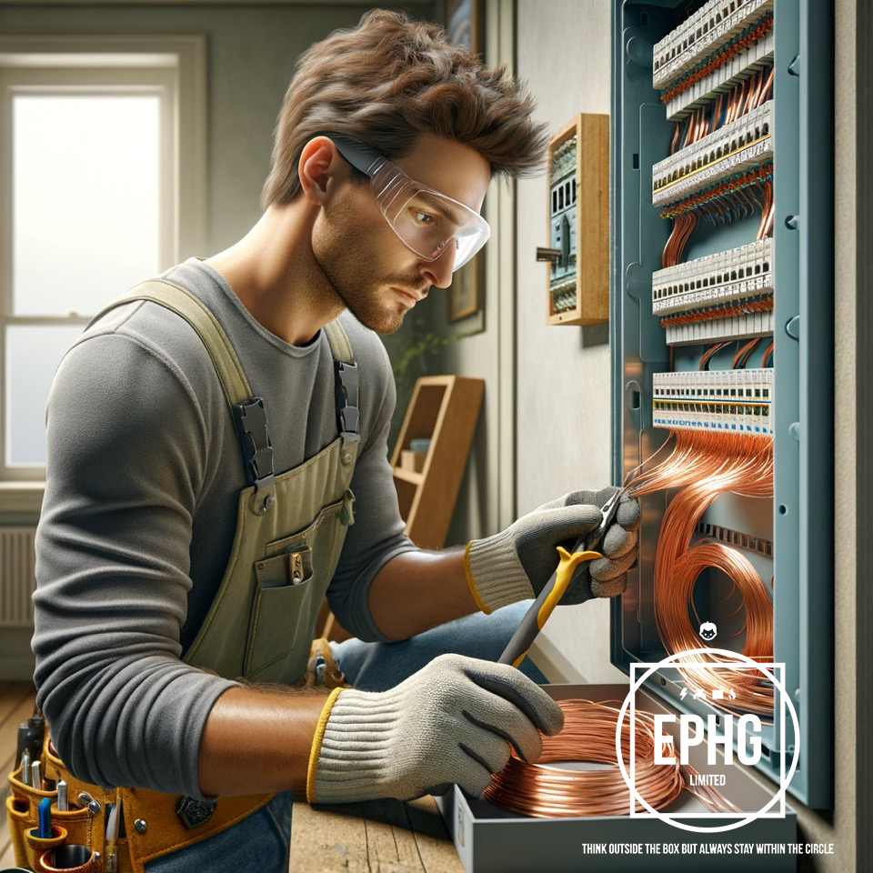 Electrician With ????????? Electrician With Copper Wiring