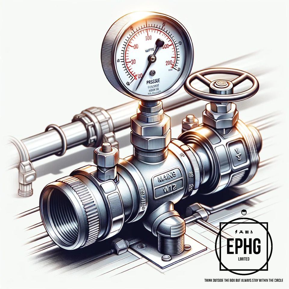 Illustration Pressure Gage Next to Stop Valve Illustration Pressure Gage Next to Stop Valve