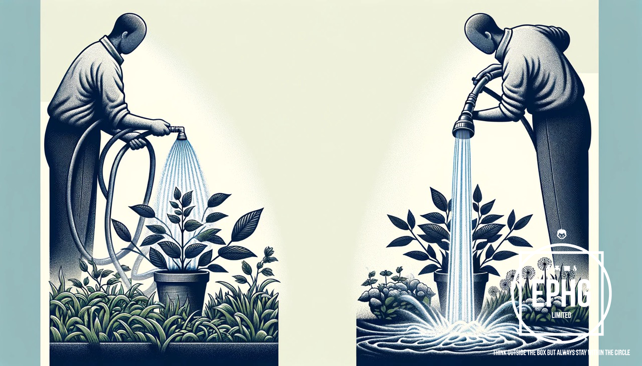 Low Pressure Decent Flow Vs. High Pressure Similar Flow of Water