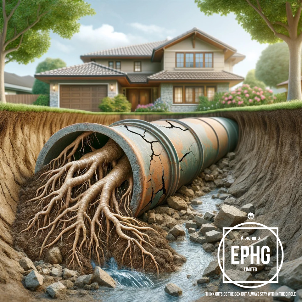 Tree Roots In Drain Prior To Relining Tree Roots In Drain Prior To Relining