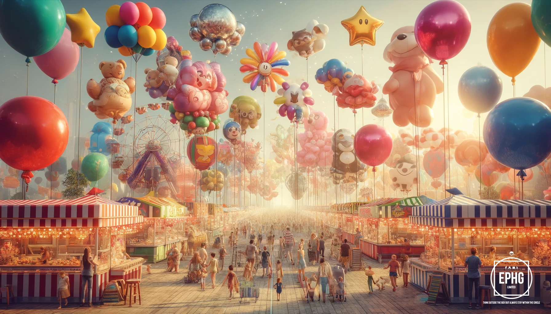 Helium Balloons at Fairground Helium Balloons at Fairground